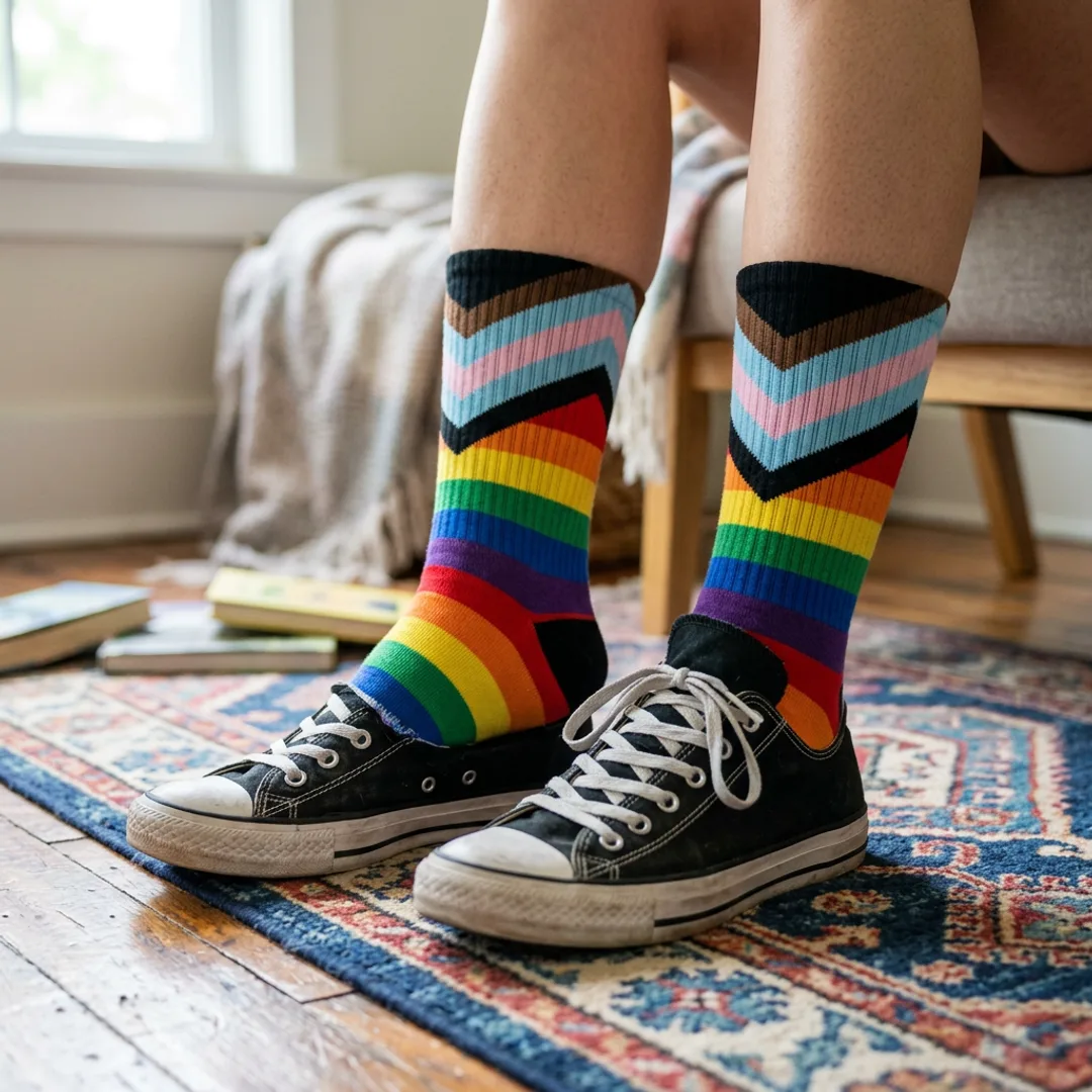 Progress Pride Sock Pair